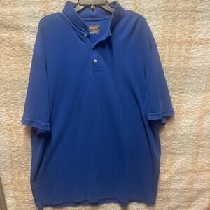 The Foundry Supply Co Polo Shirt Men's 2XLT Blue Easy Care Blue